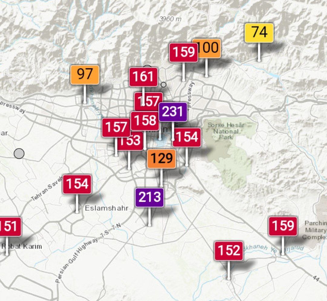 
                        شاخص آلودگی هوا تهران فردا سه شنبه ۴ مرداد ۱۴۰۱ + تعطیلی                    